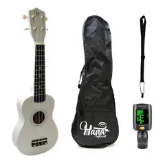 HANA - Full Pack Ukelele Soprano Blanco+Clip+Strap. Allegro