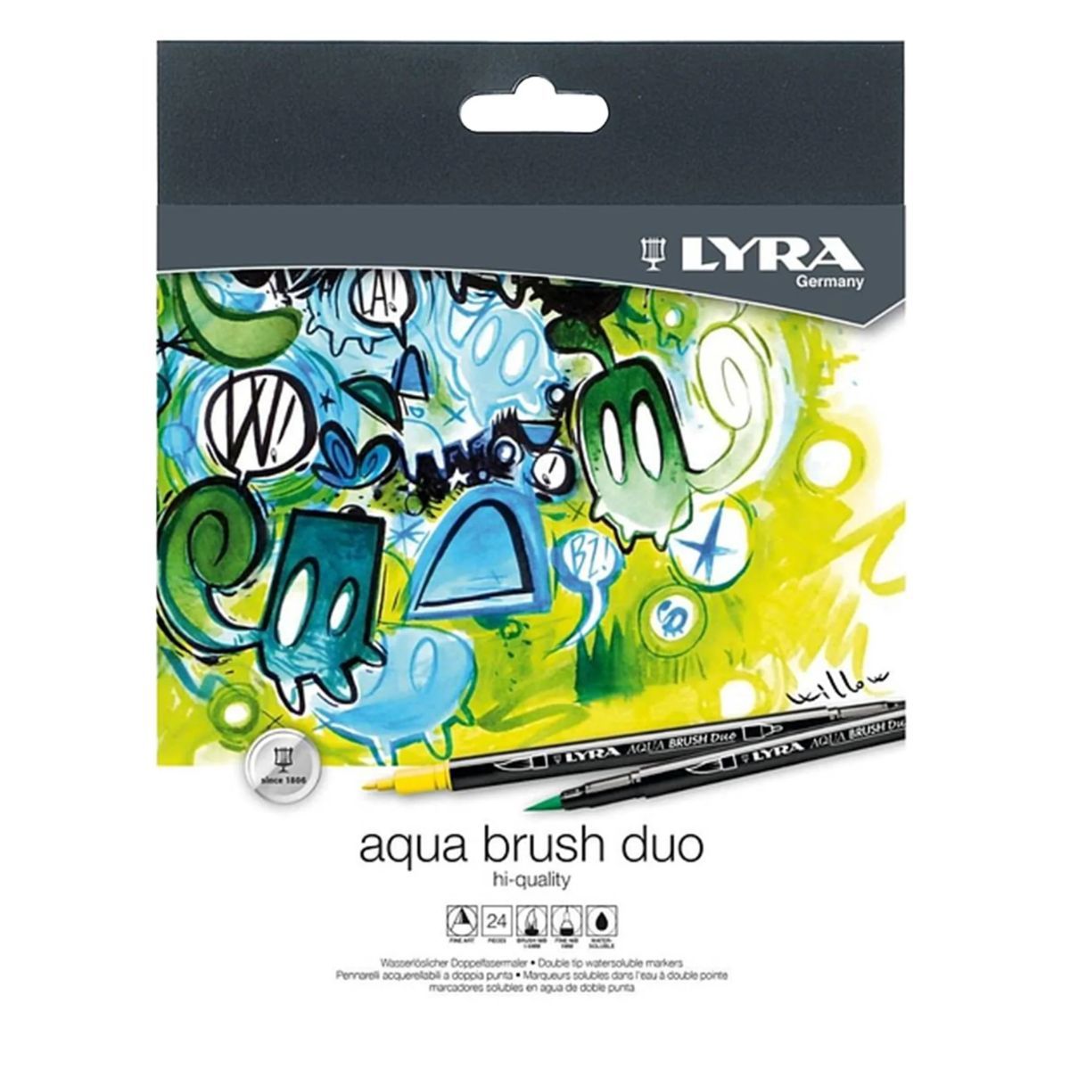 LYRA - Marcadores Lyra Aqua Brush Duo Set 24 Colores