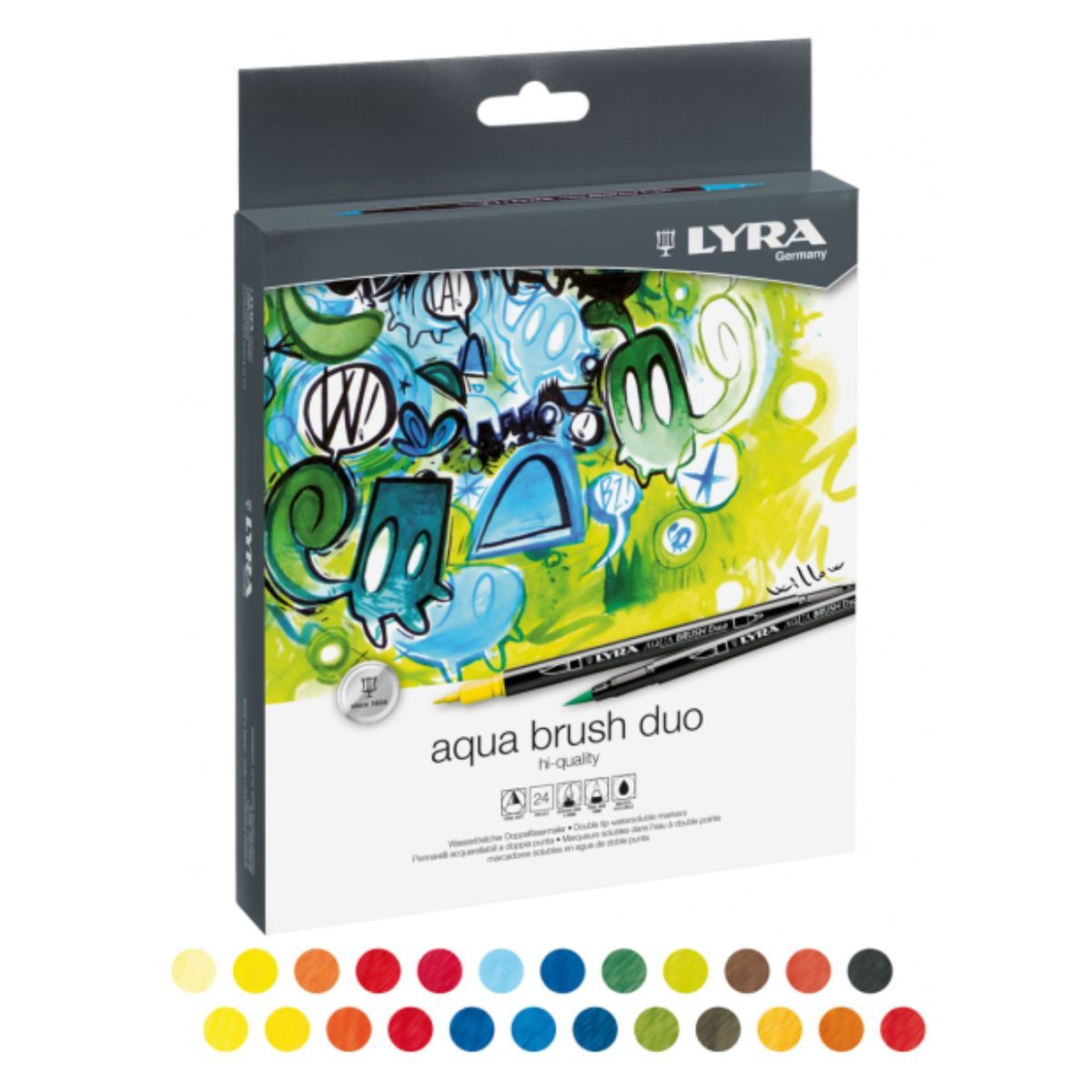 LYRA - Marcadores Lyra Aqua Brush Duo Set 24 Colores