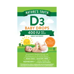 NATURE'S TRUTH - Vitamina D3 para Bebe 10mcg 400 UI Gotas 9,2ml