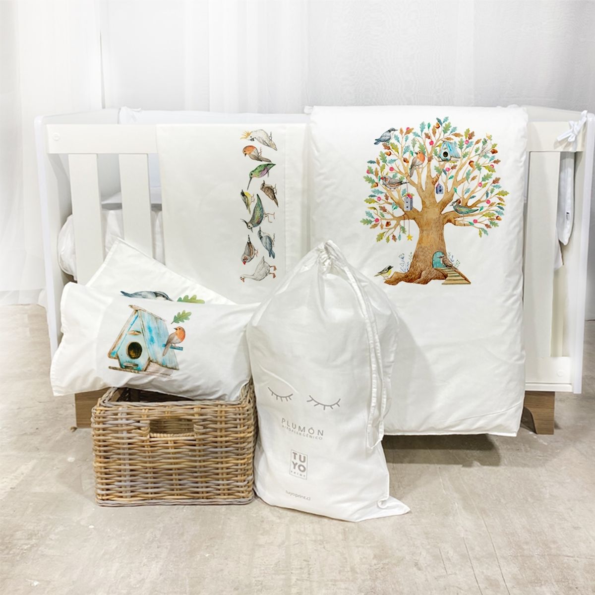 TUYO PRINT - Set Cuna Pack and Play La Pajarera - Tuyo Print