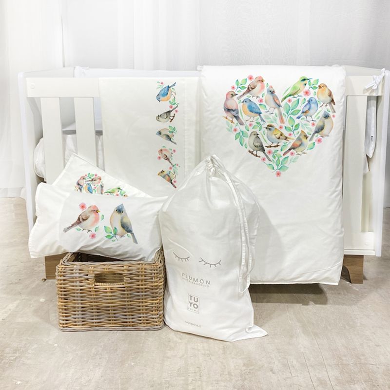 TUYO PRINT - Set Cuna Pack and Play Pajaritos - Tuyo Print
