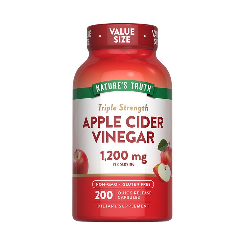 NATURE'S TRUTH - Vinagre de Manzana 1200mg 200 Capsulas NATURE'S TRUTH