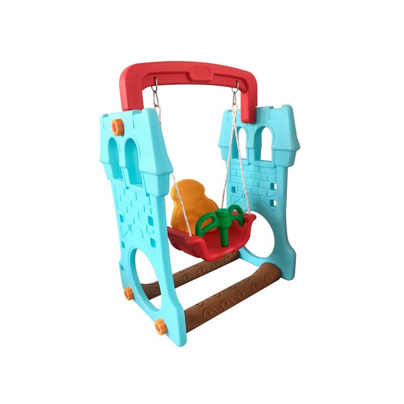 GO FUN - Castillo Columpio Infantil Celeste
