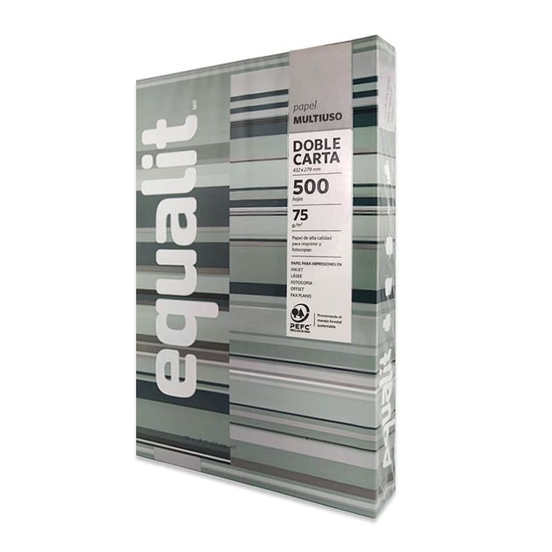 EQUALIT - Resma de Papel Carta 500 Hojas