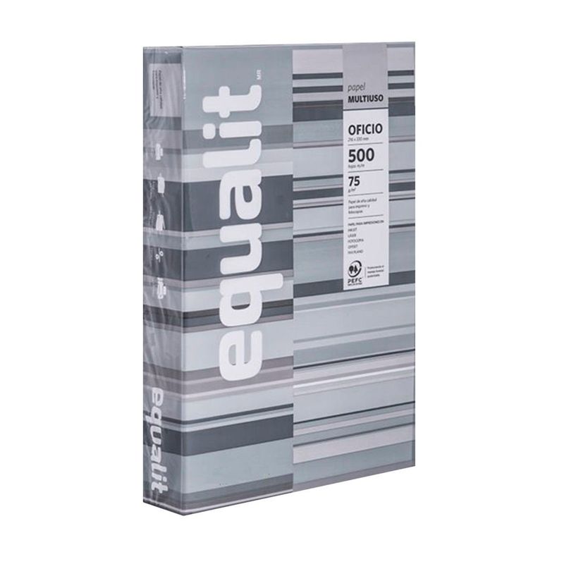 EQUALIT - Resma de Papel Oficio 500 Hojas