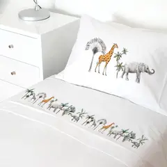 TUYO PRINT - Juego de Sábanas 1 Plaza Africa