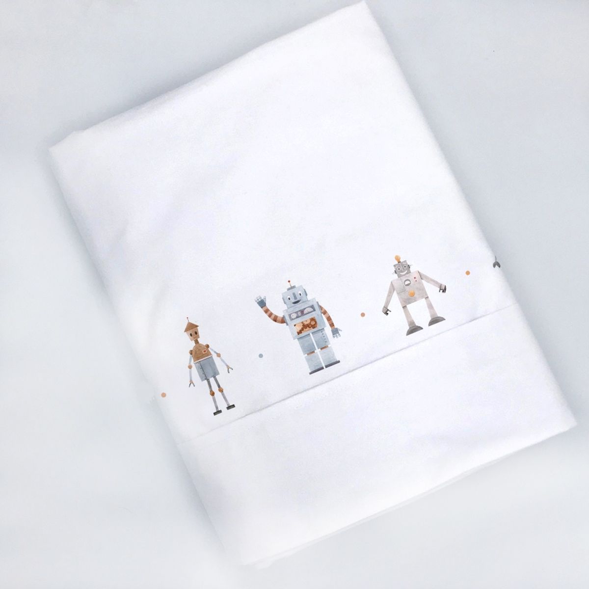 TUYO PRINT - Juego de Sábanas 1 Plaza  Robot