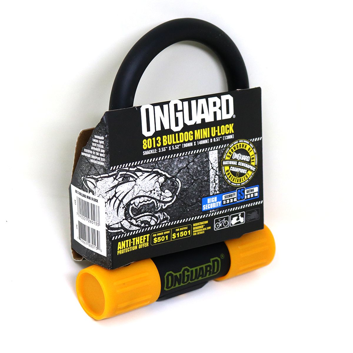 ONGUARD - Candado OnGuard Llave U-Lock Bulldog Mini 90X140mm