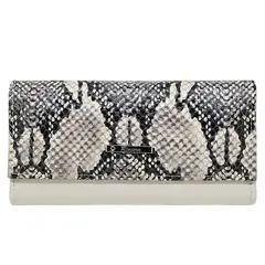 RIVIERA - Billetera de mujer Cuero Natural Genuino Beige