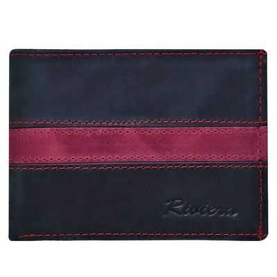 Imagen 2 del producto Pack Billetera-Llavero de hombre Cuero Negro-Vinotinto