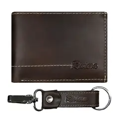 RIVIERA - Pack Billetera-Llavero de hombre Cuero Genuino