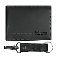 RIVIERA - Pack Billetera-Llavero de hombre Cuero natural