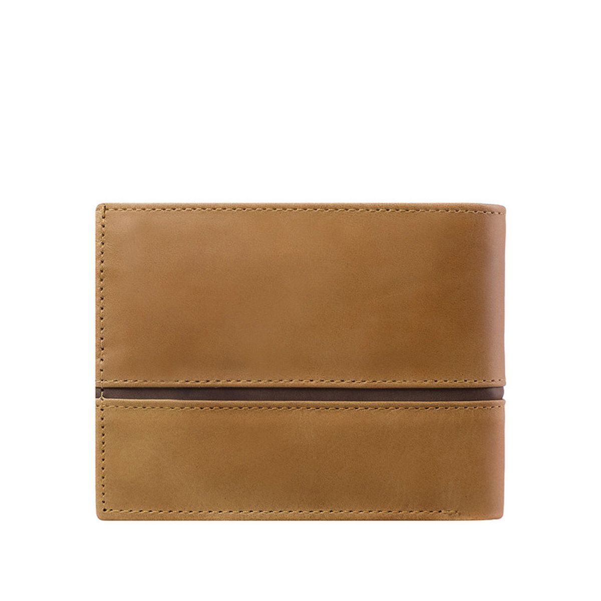 CRAFTMEN - Billetera hombre 100% cuero natural beige café Craftmen