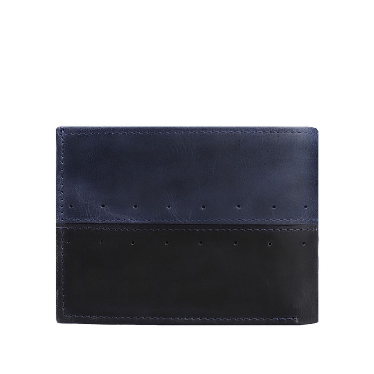 CRAFTMEN - Billetera de hombre cuero natural azul negro Craftmen