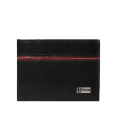 CRAFTMEN - Billetera hombre 100% cuero natural negro