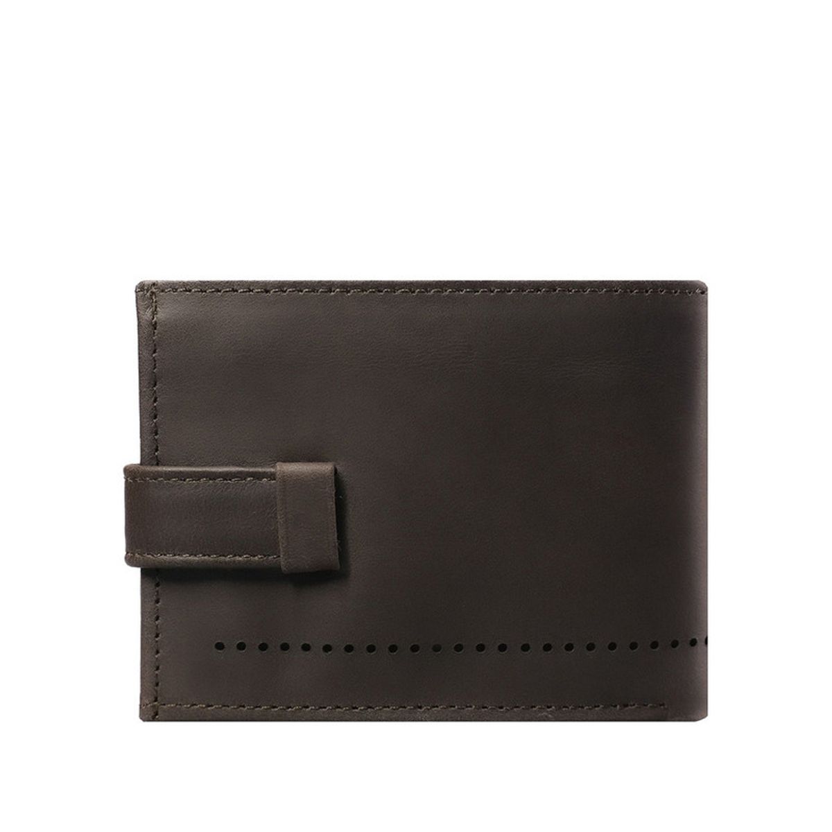 CRAFTMEN - Billetera con lengueta 100% cuero natural café Craftmen