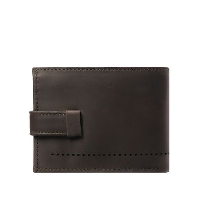 Imagen 2 del producto Billetera con lengueta 100% cuero natural café