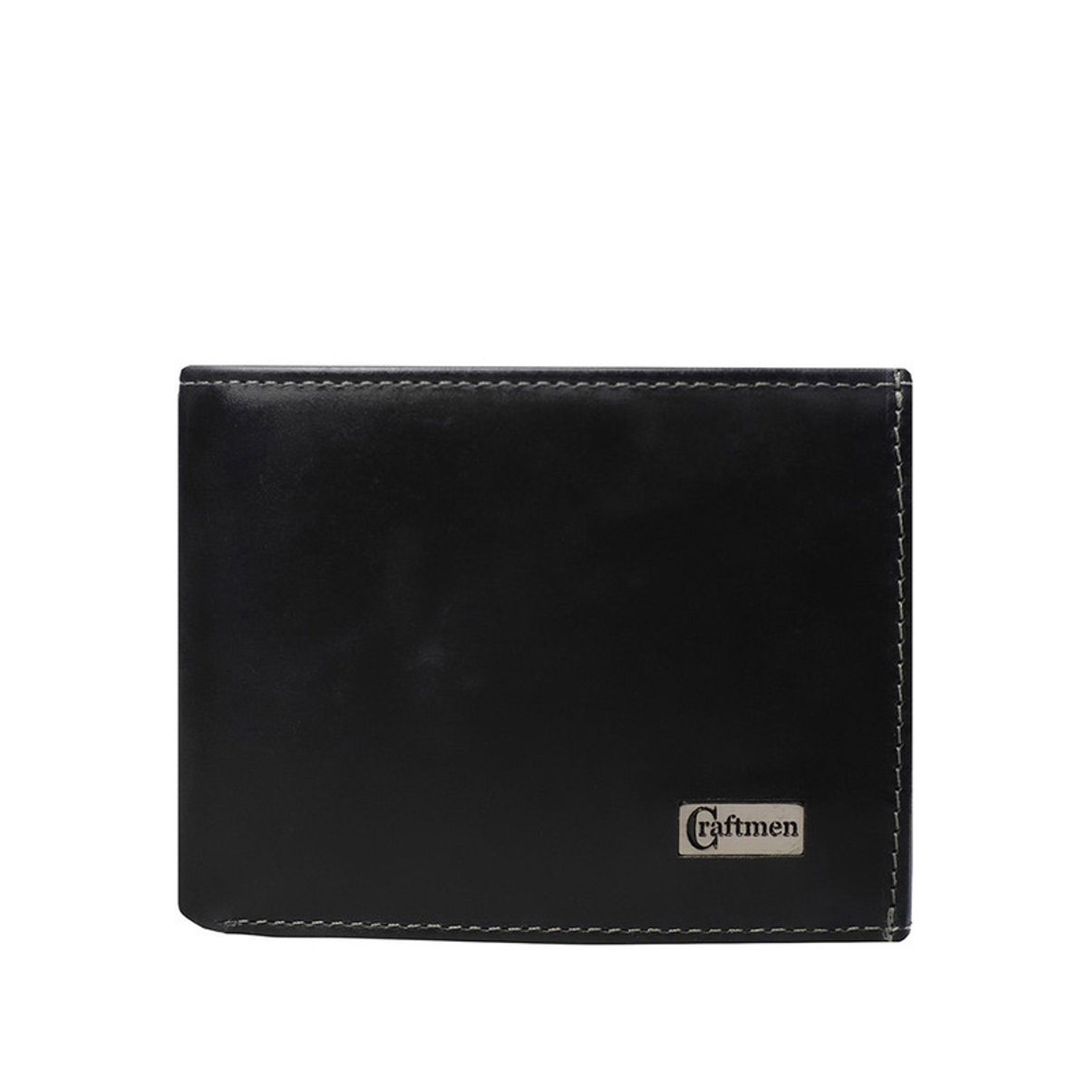 CRAFTMEN - Billetera hombre 100% cuero natural negro Craftmen