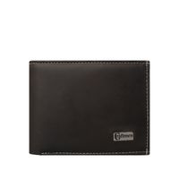 Billetera hombre 100% cuero natural café