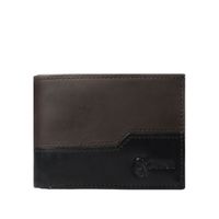 Billetera hombre 100% cuero natural Negro-Café