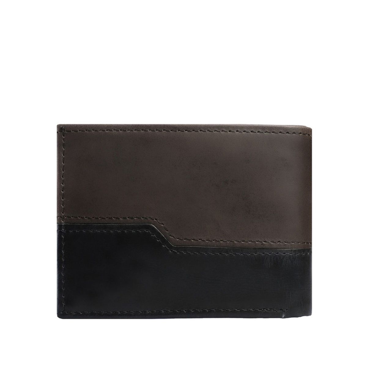 CRAFTMEN - Billetera hombre 100% cuero natural Negro-Café Craftmen