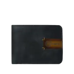 CRAFTMEN - Billetera hombre 100% cuero natural negro
