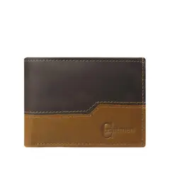 CRAFTMEN - Billetera hombre 100% cuero natural café