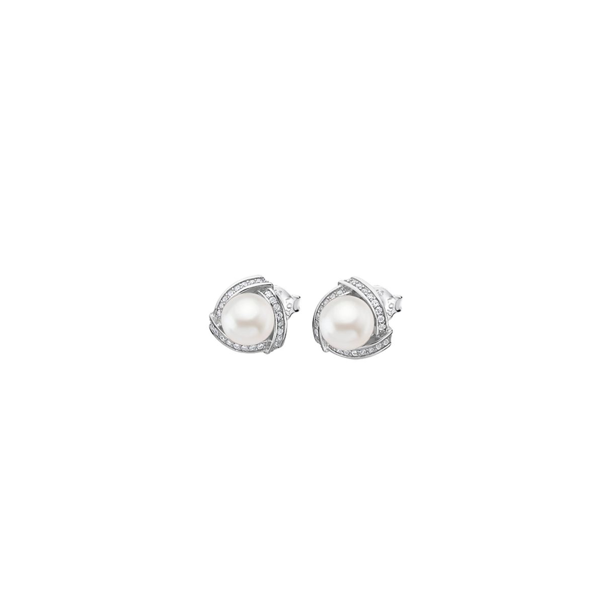 LOTUS SILVER - Aros LP1928-4/1 Lotus Silver Mujer Pearls