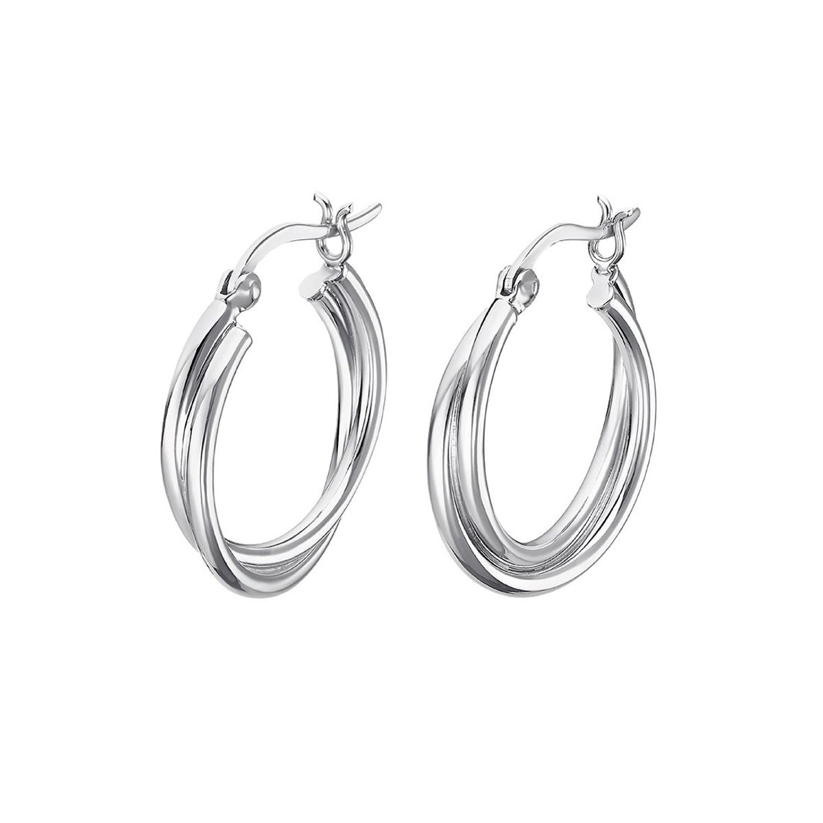 LOTUS SILVER - Aros LP3385-4/1 Lotus Silver Mujer Hoops