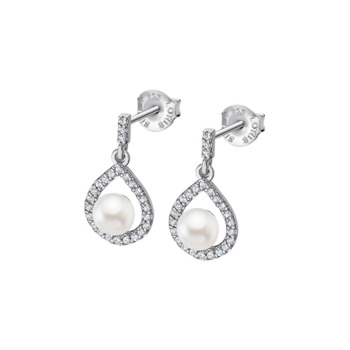 LOTUS SILVER - Aros LP3198-4/1 Lotus Silver Mujer Pearls
