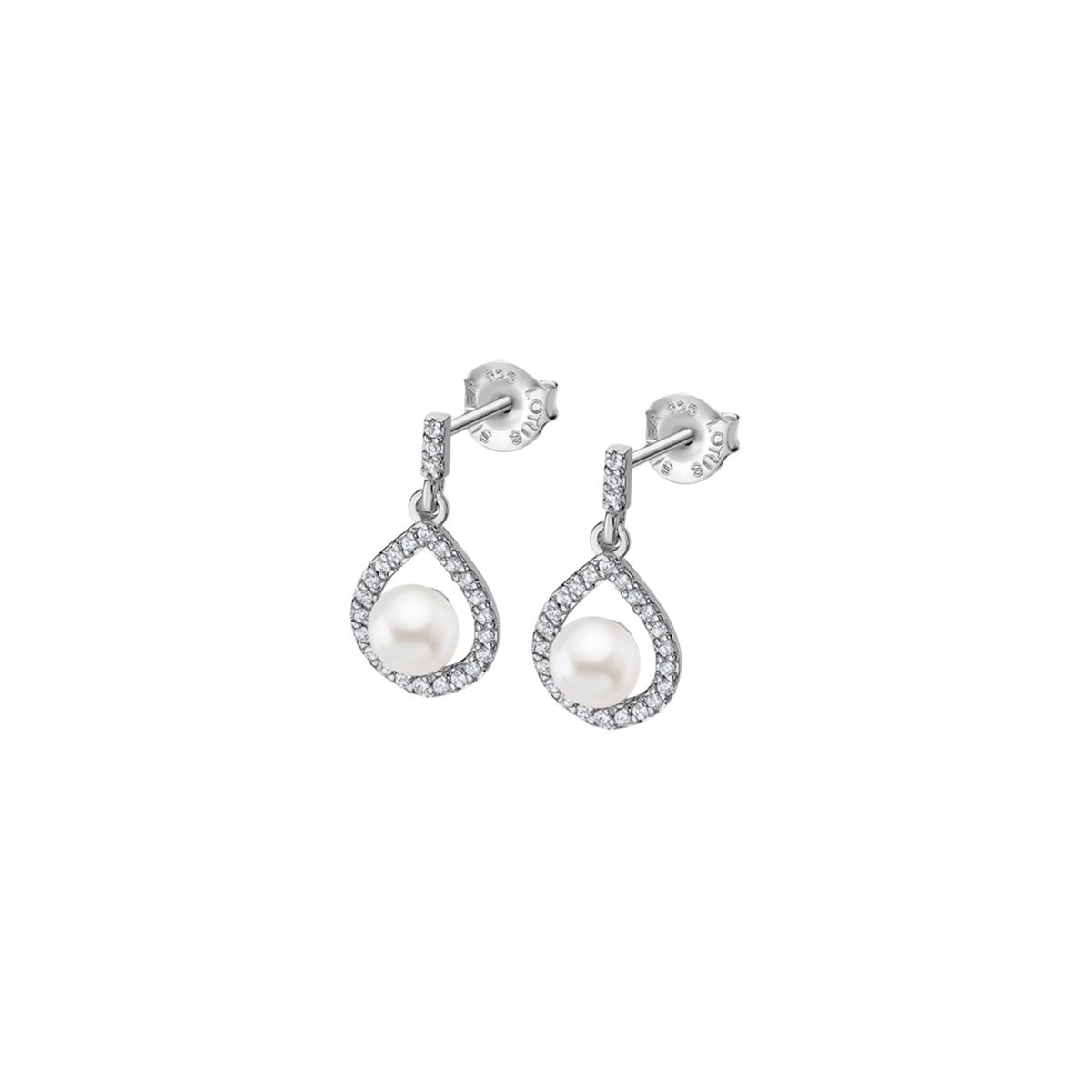 LOTUS SILVER - Aros LP3198-4/1 Lotus Silver Mujer Pearls