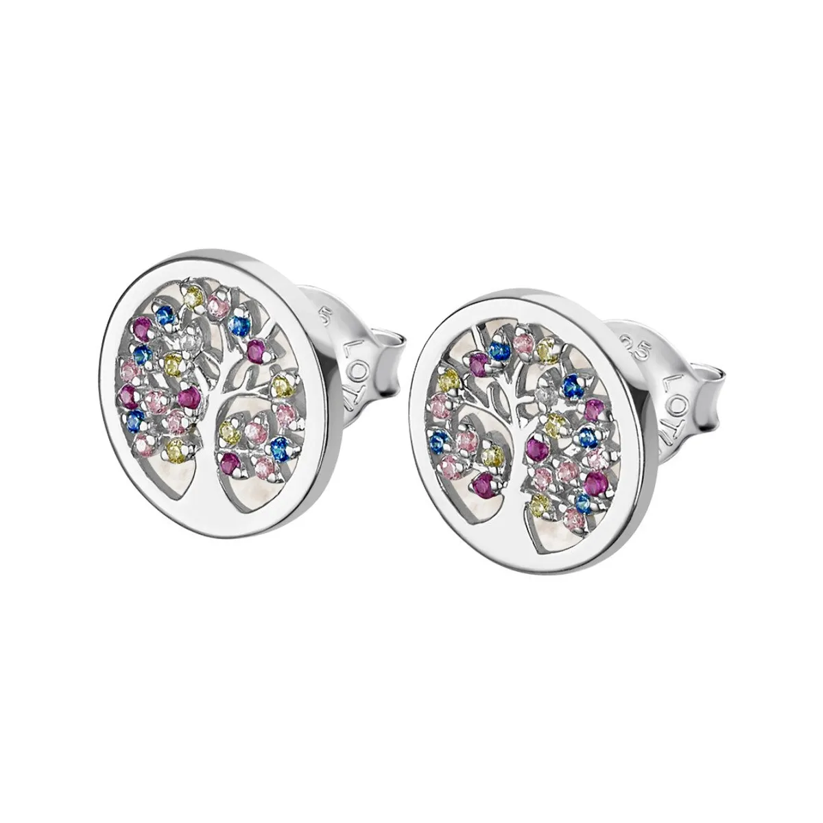LOTUS SILVER - Aros LP1889-4/1 Lotus Silver Mujer Tree of Life