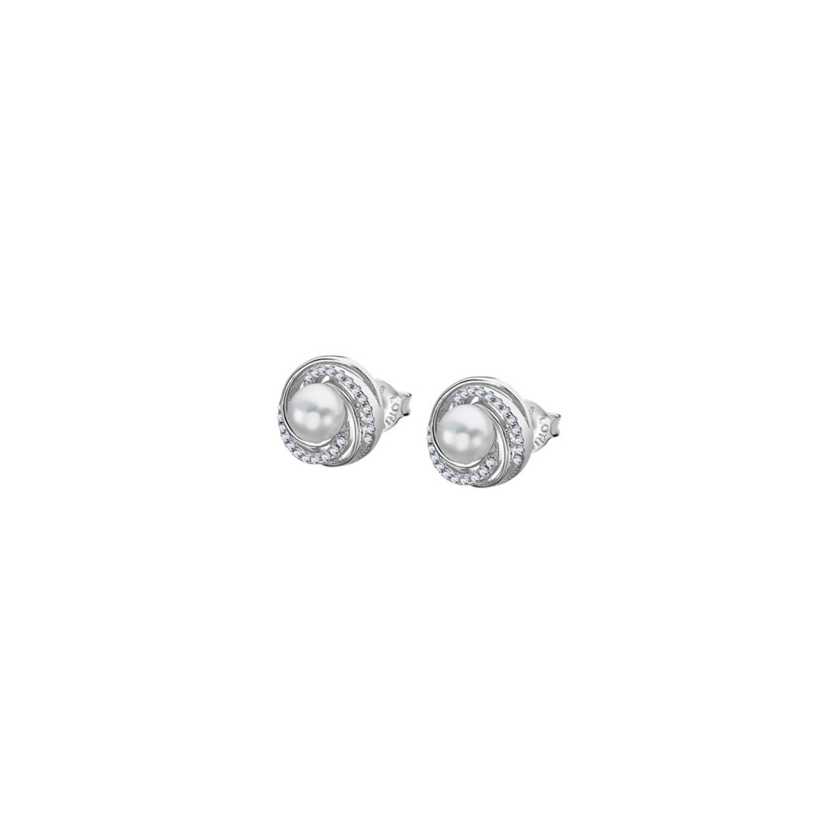 LOTUS SILVER - Aros LP3095-4/1 Lotus Silver Mujer Pearls