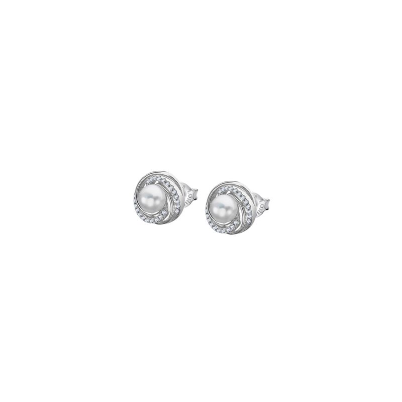 LOTUS SILVER - Aros LP3095-4/1 Lotus Silver Mujer Pearls