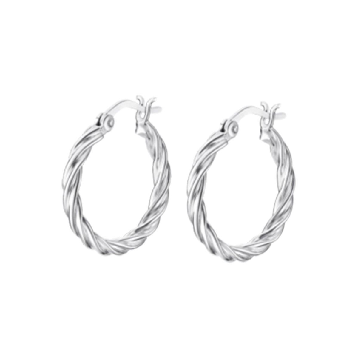 LOTUS SILVER - Aros LP3278-4/1 Lotus Silver Mujer Hoops