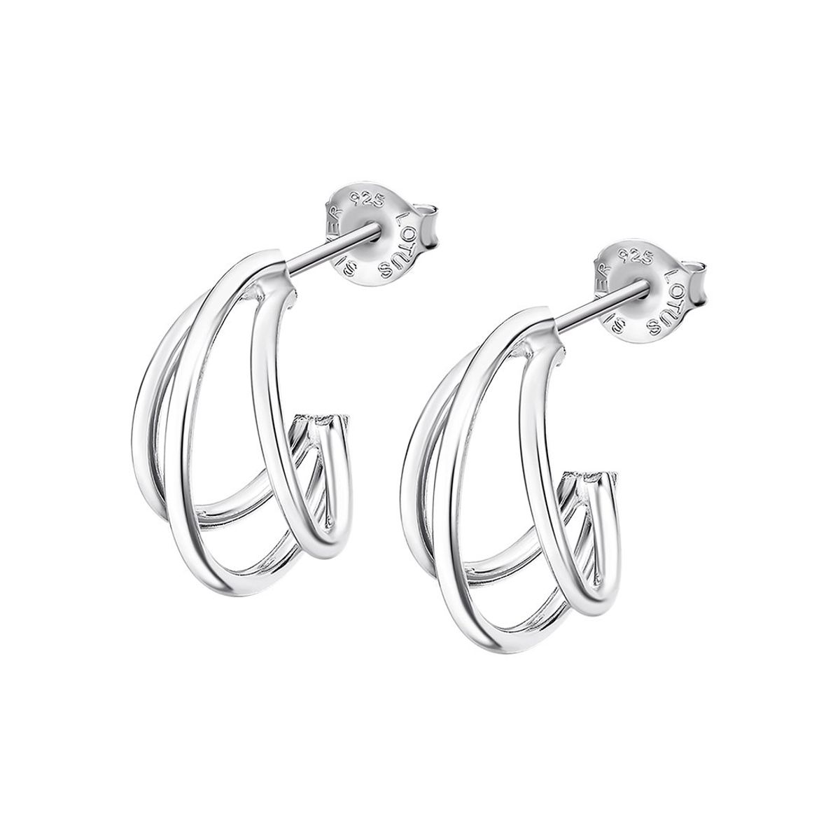 LOTUS SILVER - Aros LP3282-4/1 Lotus Silver Mujer Hoops