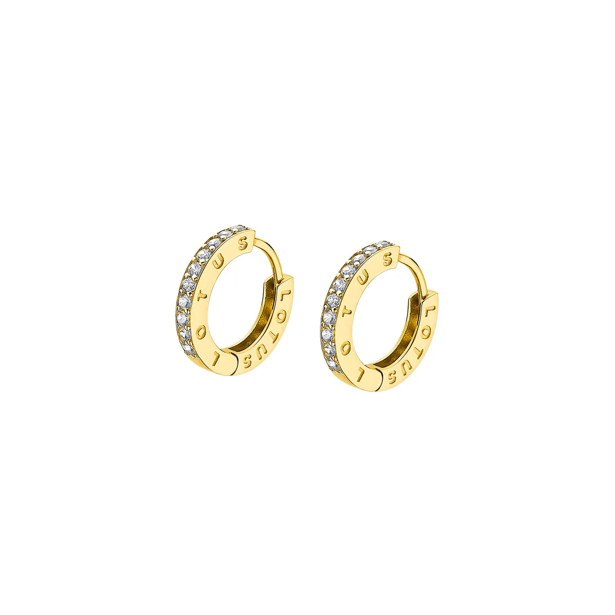 LOTUS SILVER - Aros LP1887-4/4 Lotus Silver Dorado Mujer Hoops