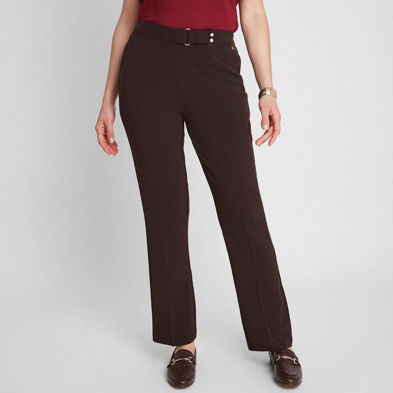 LORENZO DI PONTTI - Pantalón Recto Medio Elastico Mujer Lorenzo Di Pontti