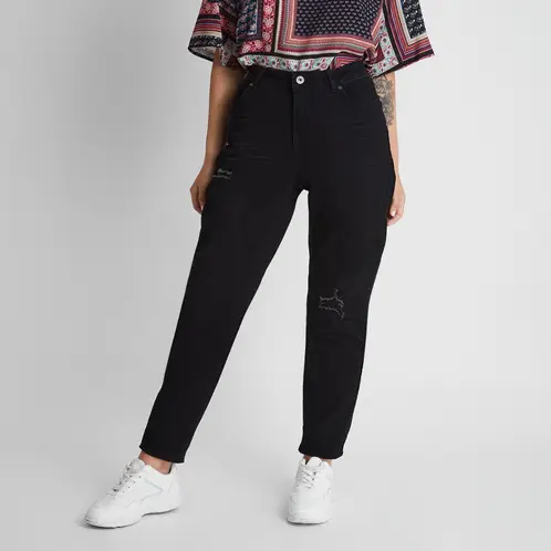 CURVI - Jeans Slim Con Roturas