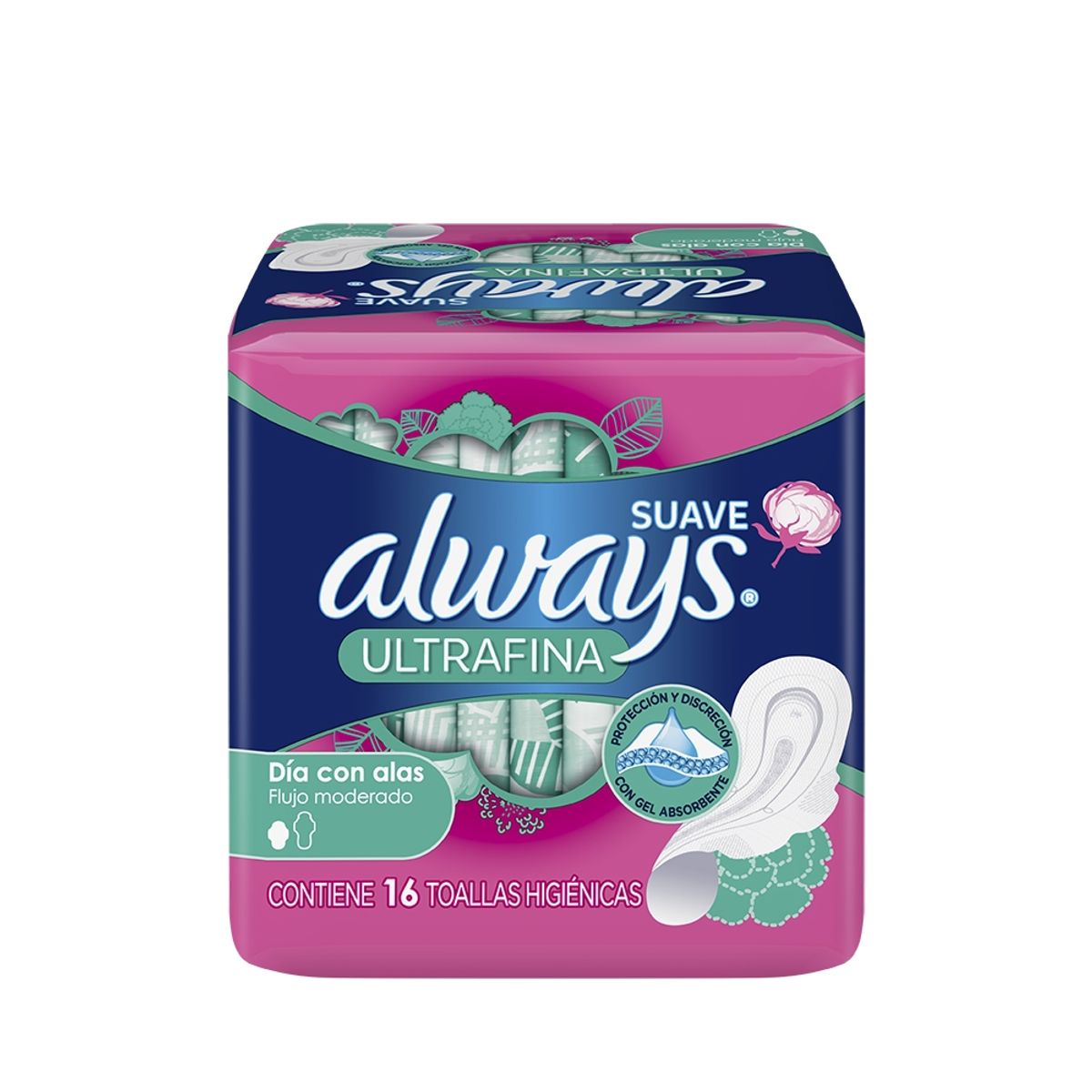 ALWAYS - Toalla femenina Always día suave ultrafina con ala 16 un.