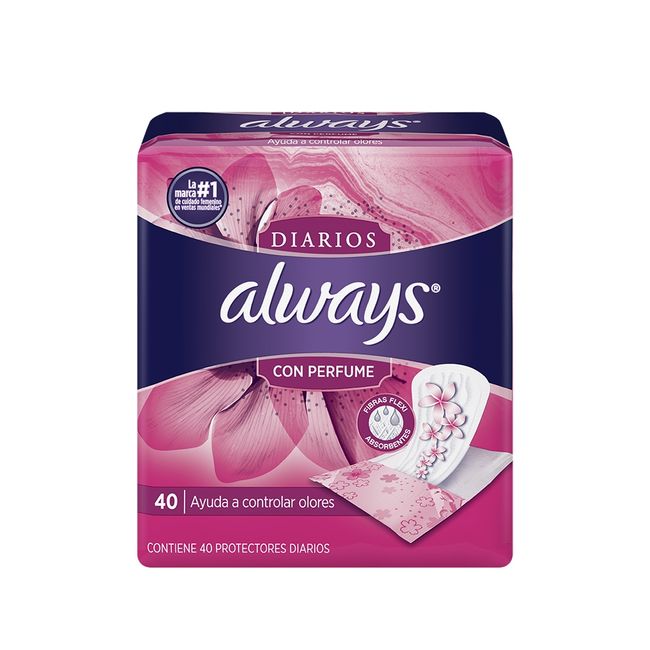 ALWAYS - Protector diario Always con perfume 40 unidades