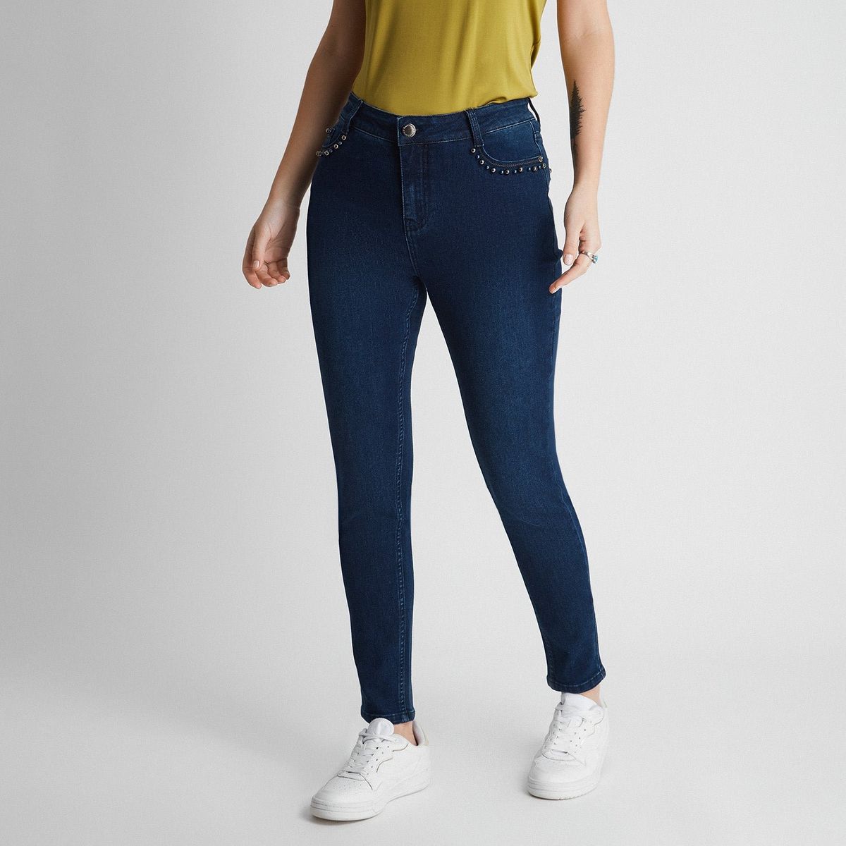 LORENZO DI PONTTI - Jeans Pitillo Y Strass En Delantero LORENZO DI PONTTI