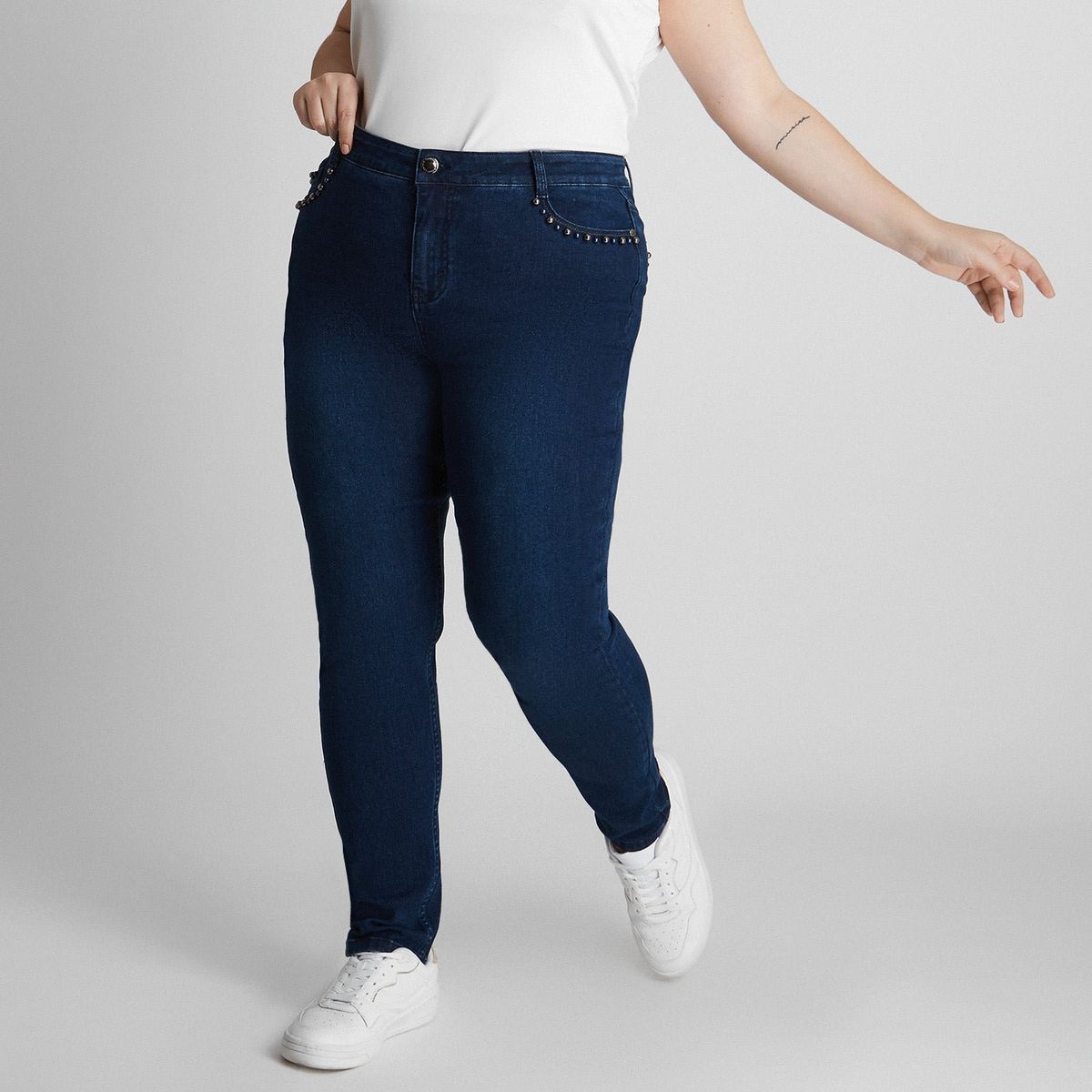 LORENZO DI PONTTI - Jeans Pitillo Y Strass En Delantero LORENZO DI PONTTI