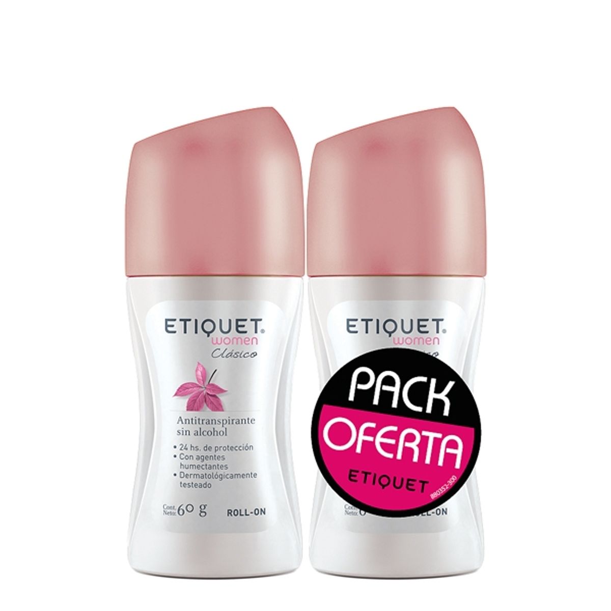 ETIQUET - Pack 2 Desodorante Roll On Etiquet Clásico mujer 60g