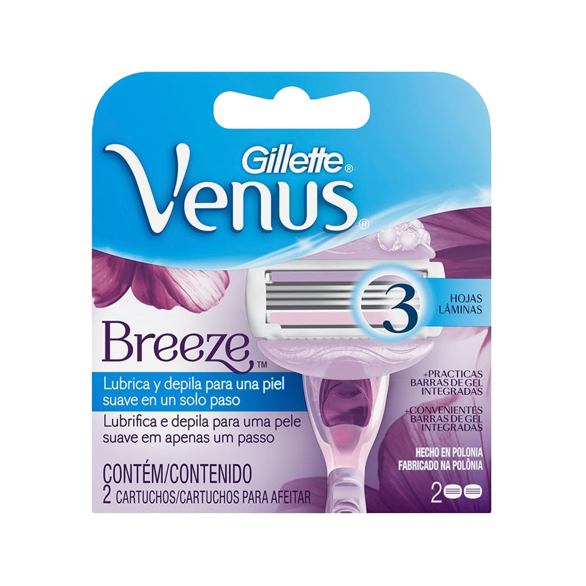 GILLETTE - Repuestos Máquina Femenina Venus Breeze 2 unidades