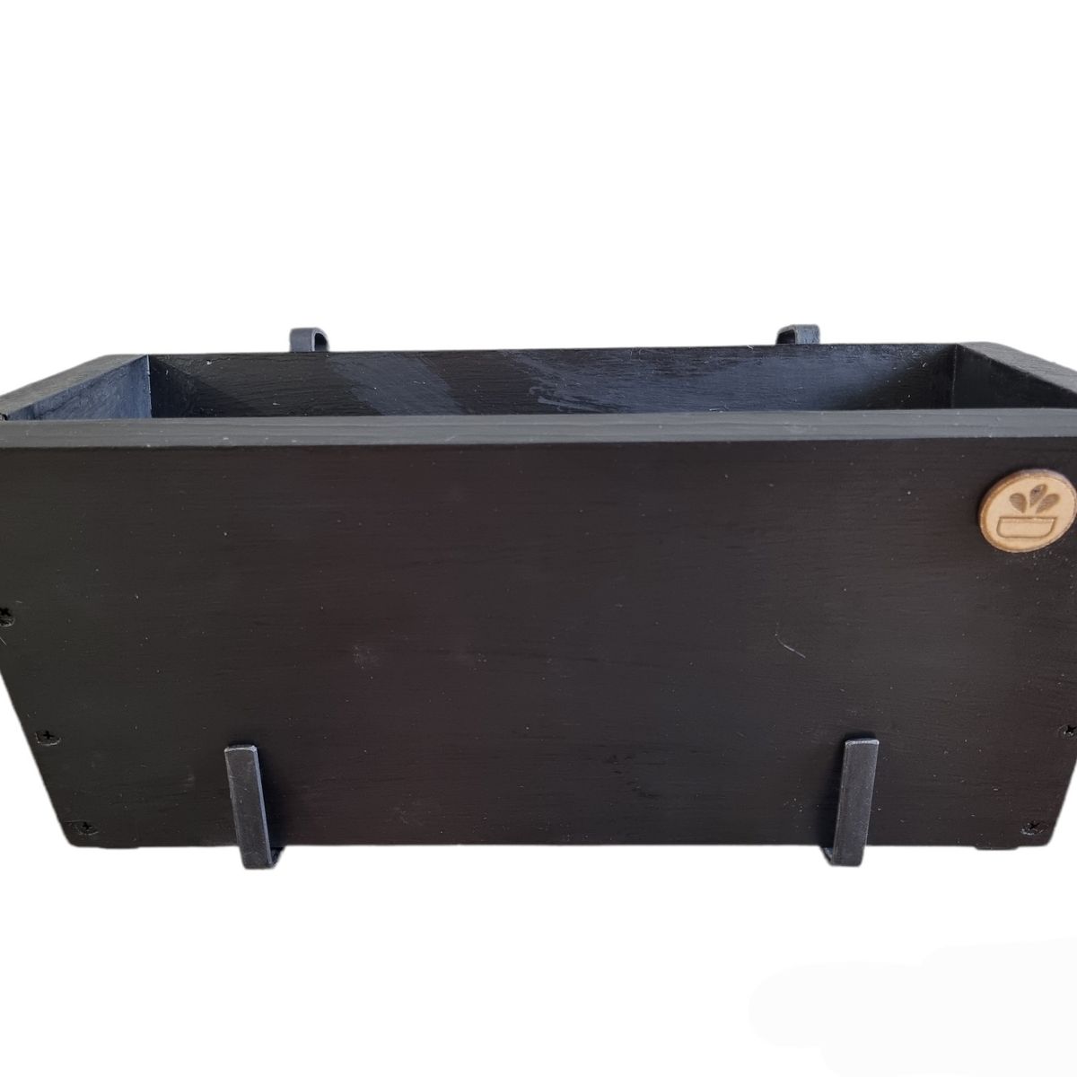 GENERICO - MACETERO BALCONERA DE MADERA CON GANCHOS