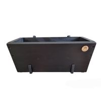 MACETERO BALCONERA DE MADERA CON GANCHOS