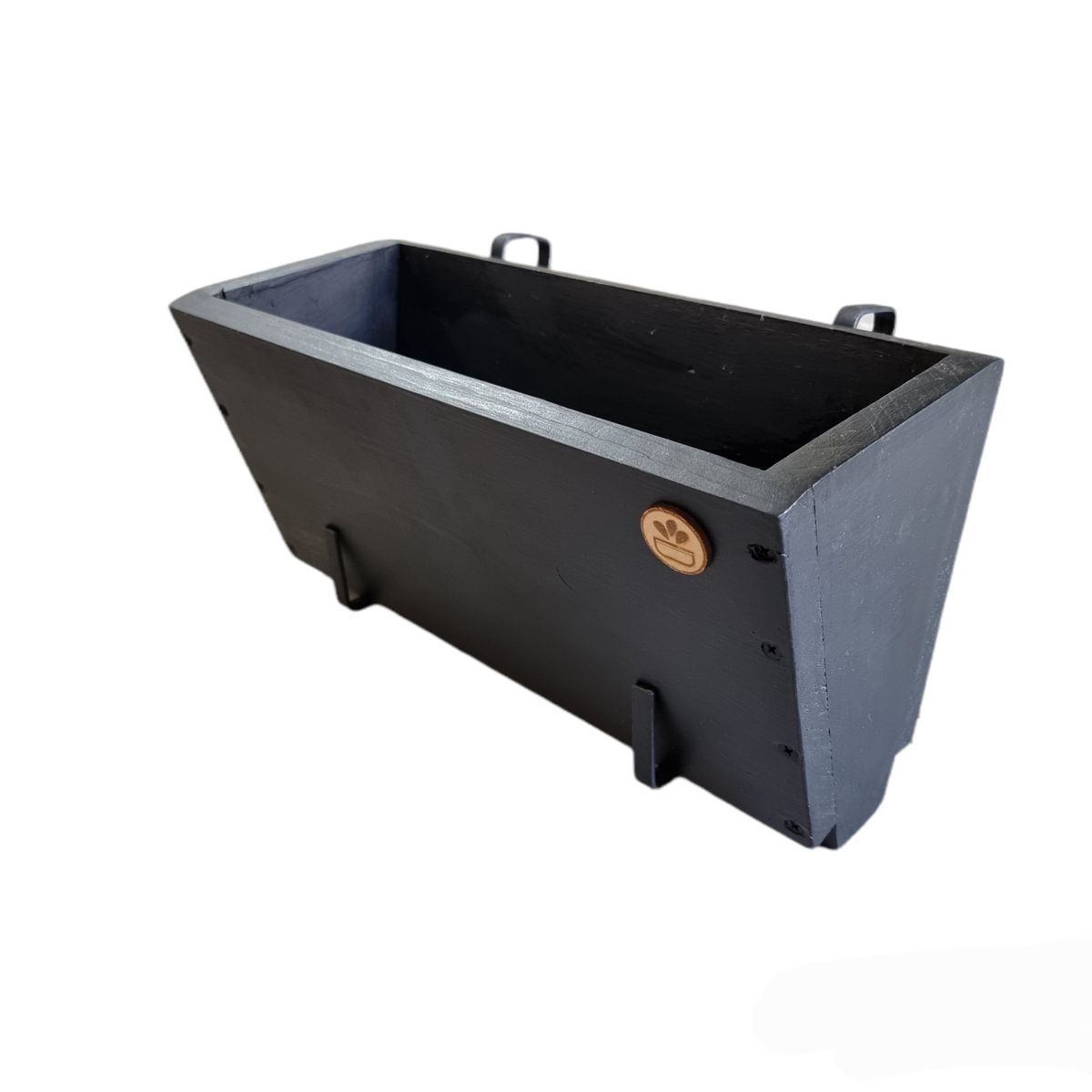 GENERICO - MACETERO BALCONERA DE MADERA CON GANCHOS