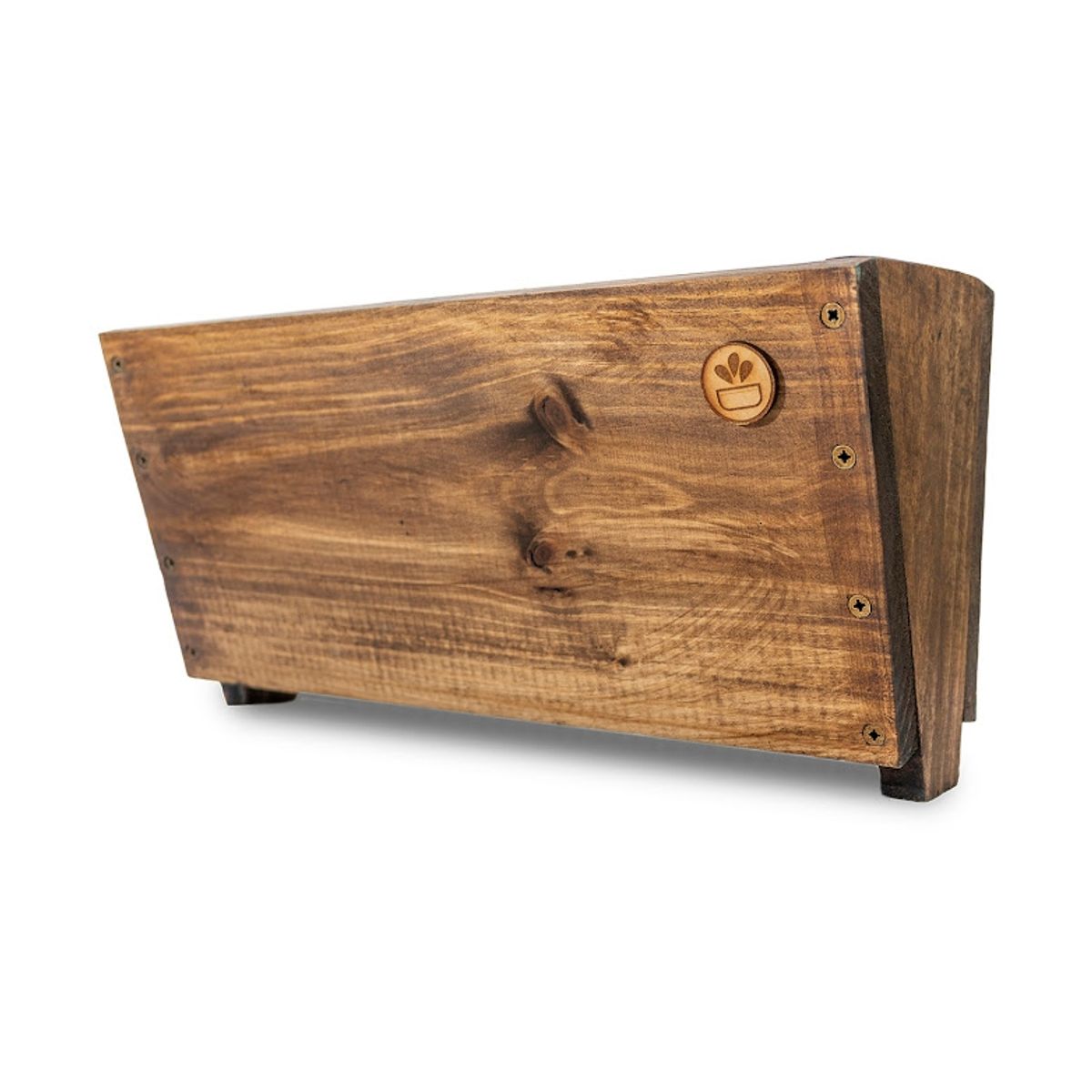 GENERICO - MACETERO BALCONERA DE MADERA CON GANCHOS